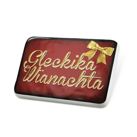 Porcelein Pin Merry Christmas in Alsatian from France Lapel Badge – NEONBLOND
