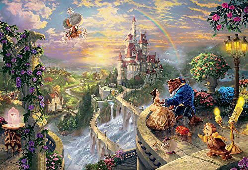 Ceaco Disney Kinkade Beauty And The Beast Falling In Love 2000 Pieces Jigsaw Puzzle