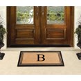 thumbnail image 5 of A1HC Black/Beige 24 in x 39 in Front Door Mat Coir PVC Classic Border Entryway Mat Heavy Duty Boot Scrapper Monogrammed Doormat, 5 of 6