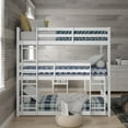 thumbnail image 4 of Hillsdale Capri Coastal Wood Twin Triple Bunk Bed with Mattresses in White, 4 of 6
