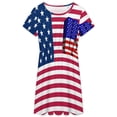 thumbnail image 3 of National Flag United States America USA Women's Dress Short Sleeve Summer Sundress Summer Women Clothes, 3 of 7