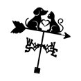 thumbnail image 4 of DYNWAVECA Weather Vane Wind Direction Indicator Farmhouse Garden Stake Ornament,Durable,Weathercock Measuring Tools Cat Dog Weathervane, 4 of 10