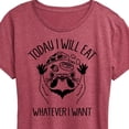 thumbnail image 3 of Instant Message - Eat Whatever I Want Raccoon - Women's Short Sleeve Graphic T-Shirt, 3 of 6