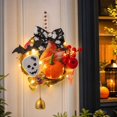 thumbnail image 3 of Halloween Wreath with Light,10 Inch DIY Pumpkin Door Hanging Halloween Decor for Porch,Party,Home - Great Halloween Decorations & Halloween Lights,A/B/C(A), 3 of 7