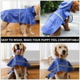 thumbnail image 3 of HEANUJJ 1 Pce Poncho pour Chien Bleu Ajustable Imperméable Bande Réfléchissante pour Usage Extérieur, 3 of 8