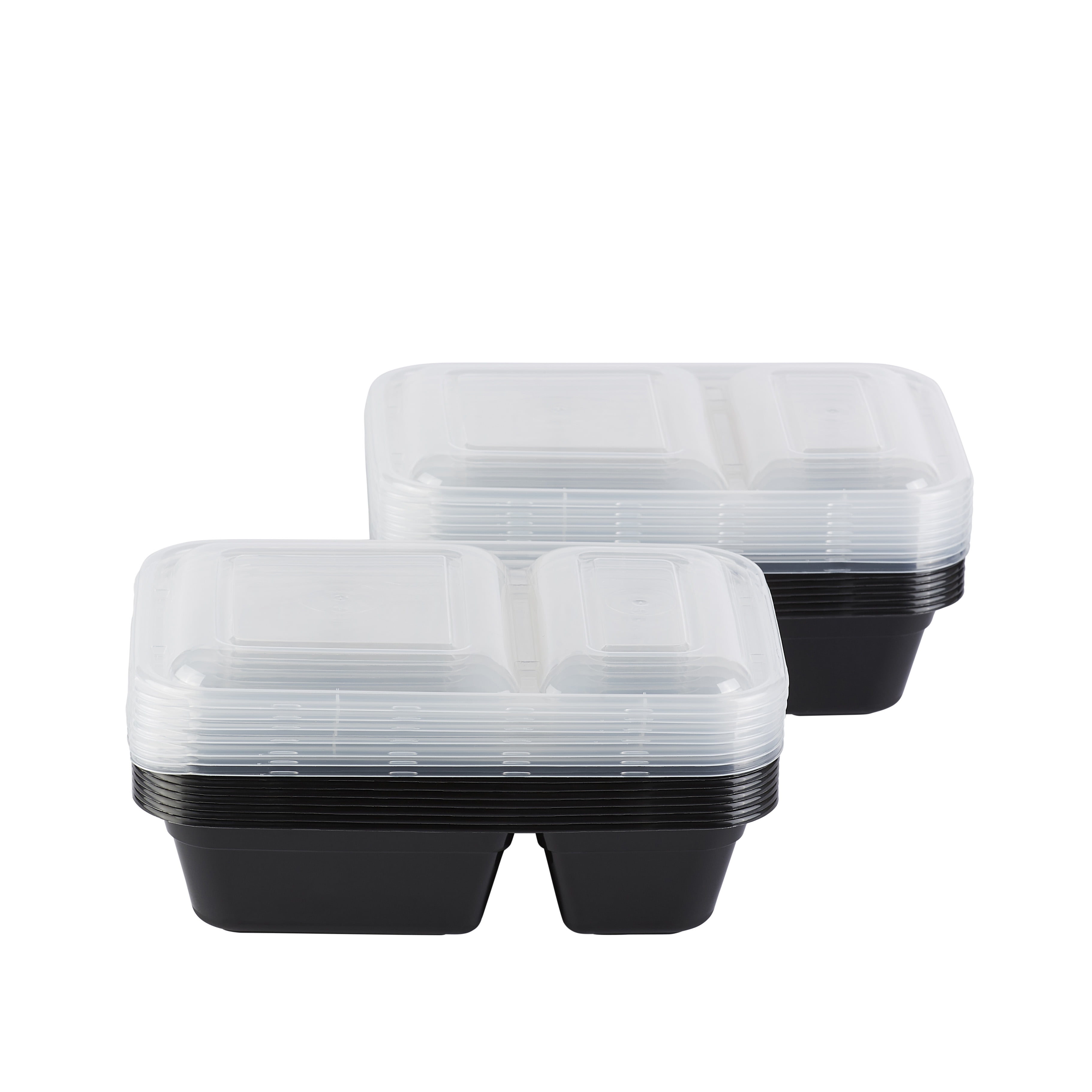 Mainstays 2 Compartment Meal Prep Food Storage Container 15 Pack