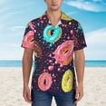 thumbnail image 4 of Lsque Donuts1 pattern Hawaiian Shirt for Men, Unisex Summer Beach Casual Short Sleeve Button Down Shirts-X-Large, 4 of 9