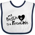 thumbnail image 3 of Inktastic Bestie Frenchie Boys or Girls Baby Bib, 3 of 4