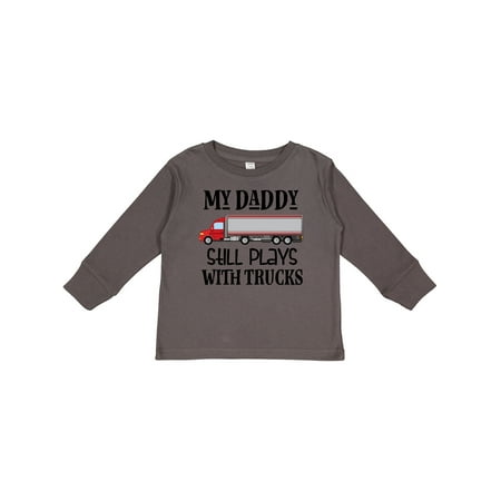 

Inktastic Daddy Still Plays with Trucks Gift Toddler Boy Girl Long Sleeve T-Shirt