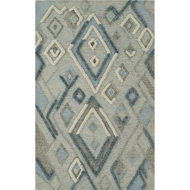Momeni ALEGRALL-1BLU4060 4 x 6 ft. Allegro Hand Tufted Contemporary Rectangle Area Rug, Blue