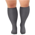 thumbnail image 2 of Wioihee 3 pairs Plus Size Solid Socks for Men Women Wide Calf Knee‑High Support Sports Socks, XXXXL(), 2 of 5