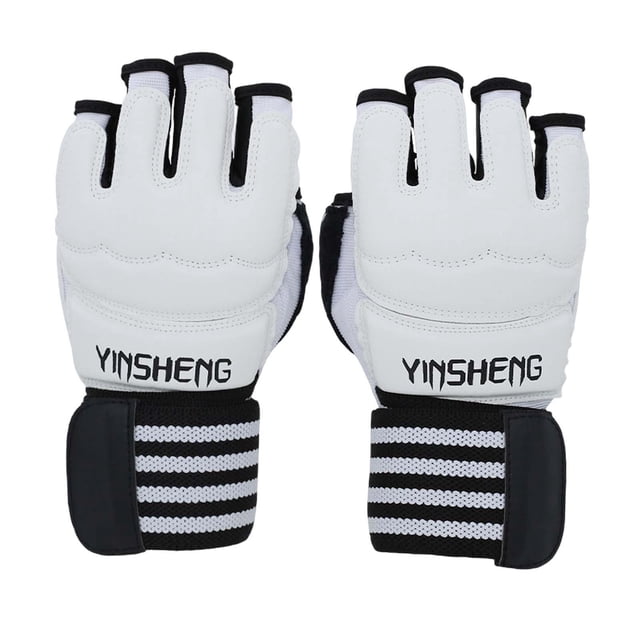 Guantes de kickboxing para mujeres y hombres, guantes para saco de boxeo, guantes de karate, medio dedo SG