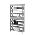 thumbnail image 2 of Convenience Concepts Oxford Five-Tier Bookcase with Drawer in Gray Wood Finish, 2 of 2