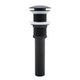 thumbnail image 1 of Ensamblaje de desagüe emergente Nikou para lavabo de baño de latón G1 de 1/4 sin rebosadero cromo negro, 1 of 12