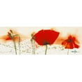 thumbnail image 2 of Marthe 14x7 Gold Ornate Wood Framed with Double Matting Museum Art Print Titled - Coquelicots au vent IV, 2 of 4