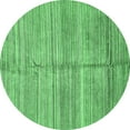 thumbnail image 1 of Ahgly Company Indoor Round Abstract Emerald Green Modern Area Rugs, 4' Round, 1 of 4