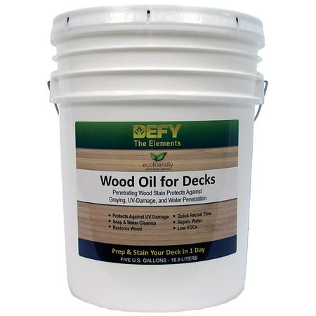 DEFY Wood Oil for Decks 5-gallon cedar tone