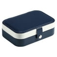 thumbnail image 1 of Joyero para mujer, pequeño organizador de viaje de cuero PU, caja de joyería portátil, caja de almacenamiento para anillos, pulseras, collares y aretes, 1 of 5