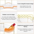 thumbnail image 3 of shiyou-2 Niveaux Organisateur de Maquillage Transparent : Organisateur de Salle de Bain d'Angle Bacs de Rangement en Plastique Grande Capacité pour Pinceaux de Maquillage, Rouges à Lèvres et Plus (2 Niveaux, Transparent), 3 of 4