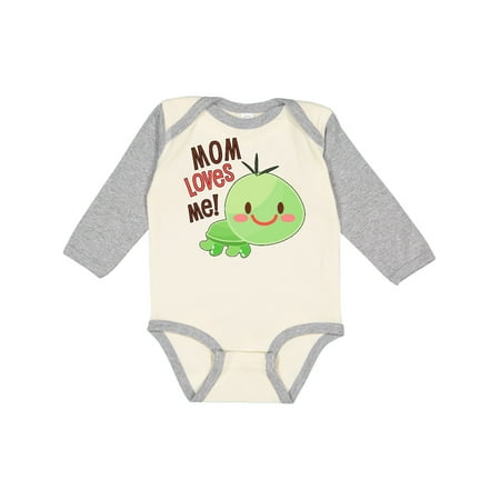 

Inktastic Mom Loves Me- cute turtle Gift Baby Boy or Baby Girl Long Sleeve Bodysuit