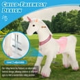 thumbnail image 6 of UFREE Ride on Unicorn Toy for Kids Ages 4-8 ,Medium Rding Unicorn Toy,Height 36 Inch,Medium Size,Pink Horn, 6 of 9