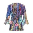 thumbnail image 5 of Dyegold Summer Cardigan For Women Lightweight Plus Size 3/4 Batwing Sleeve Kimonos Button Floral Casual Loose Thin Sweaters, 5 of 5