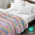 thumbnail image 5 of Bare Home Shaggy Faux Fur Duvet Cover - Ultra Soft - Fluffy Crystal Velvet - King/Cal King, Multi Tie-Dye, 5 of 7