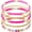 A-Multicolor Rose Sets, variant on Surfer Heishi Clay Bead Bracelets for Women Bohemian Stackable Gold Plated Beaded Stretch Bracelets Elastic Layering Friendship Bracelets Set Boho Jewelry