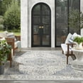 thumbnail image 2 of Nourison Essentials Indoor/Outdoor Distressed Blue 8' x 10' Area Rug (8x10), 2 of 9