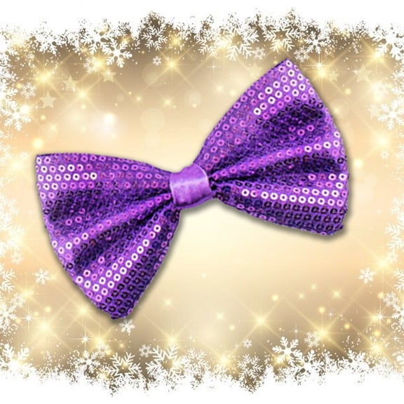 Men and Women Sequin Bow Tie for Adult Child Stage Performance Luminous Solid Color