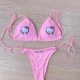 thumbnail image 4 of Sanrio-Bikini de Hello Kitty de Anime japonés Y2K para chicas picantes, traje de baño Sexy para la playa, traje de baño dividido con almohadillas para el pecho, 4 of 4