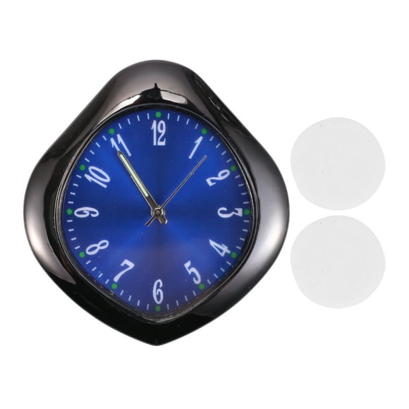 Reloj de Coche Único Bargains Placa Negra, Azul Reloj Digital para Coche Gota de Agua Metal, Vidrio 1.85"x1.69"x0.39" 1 Juego