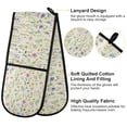 thumbnail image 4 of Dailycode Double Sided Oven Mitt with Loop Heat Resistant Kitchen Long Potholders 7" x 35" Watercolor Wildflower, 4 of 6