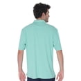 thumbnail image 4 of AVA Athletica Men's Polo Collar Moisture-Wick Active Wear Fine Striped T-Shirt; Jade; MD, 4 of 6