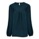 thumbnail image 1 of Camisas y blusas sueltas informales de manga larga abombada de manga larga para mujer (verde), 1 of 5