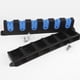 thumbnail image 1 of Soporte vertical para cañas de pescar, ideal para puertas de garaje, capacidad para 6 cañas, fácil instalación con tornillos, disponible en azul y negro, material EVA y ABS, tamaño 34.5x6cm, incluye, 1 of 6