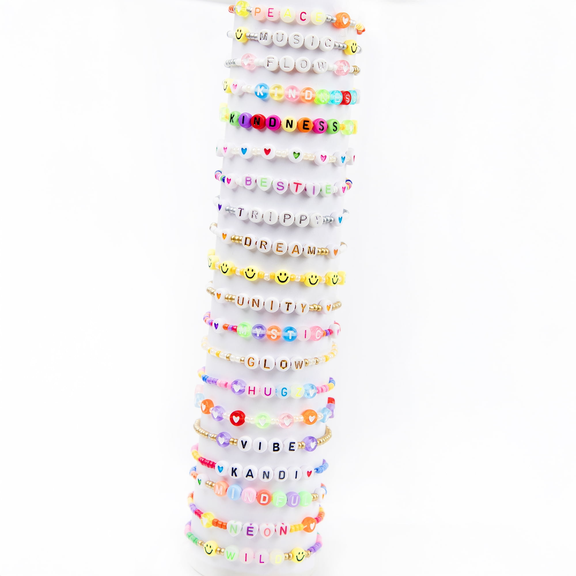 Cousin DIY 1563-Piece Bracelet Making Kit with Seed, Letter, Heart & Smiley Beads