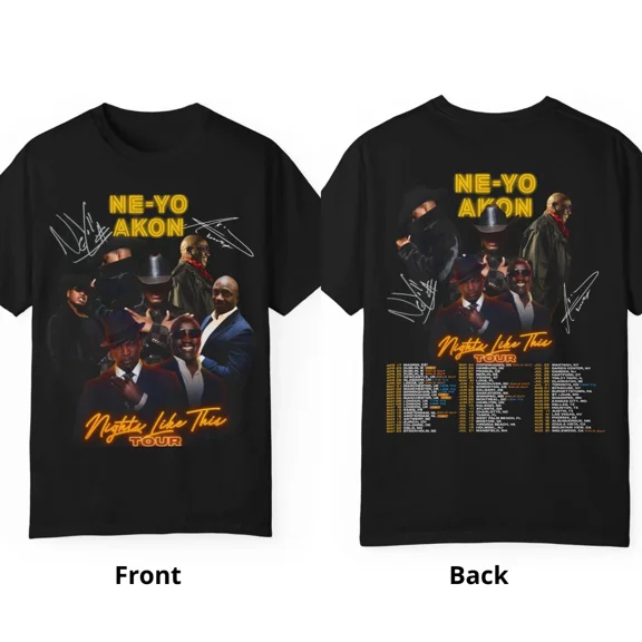 Ne-yo & Akon Nights Like This Tour 2026 Unisex T-Shirt For Fan
