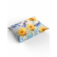 thumbnail image 2 of Spring Dragonfly Full Size Comforter Set, Yellow Pastoral Flowers Soft Bedding for All Seasons, 4 Pcs Bed Set with 1Comforter (86"x86") ,1 Sheet(80"x116"), 2 Pillowcases (19"x29"), 2 of 7
