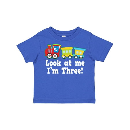 

Inktastic 3rd Birthday Train Outfit Gift Toddler Boy Girl T-Shirt