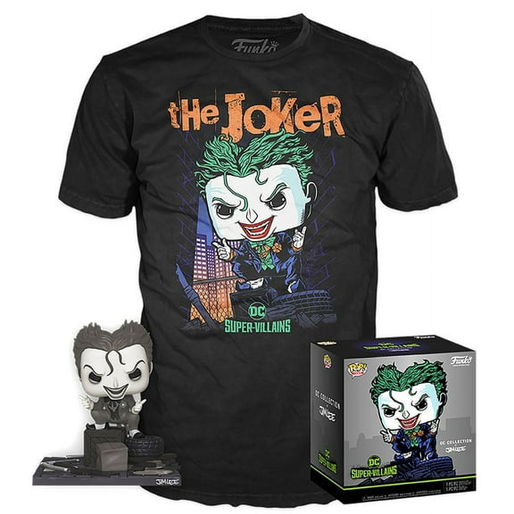 DC Funko POP! Heroes The Joker Vinyl Figure & T-Shirt [Hush, X-Large]