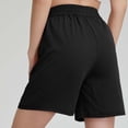 thumbnail image 6 of RYRJJ Shorts for Women Summer Casual Elastic High Waisted Wide Leg Cute Dressy Beach Shorts Vacation Lounge Shorts with Pockets(Black,XL), 6 of 7