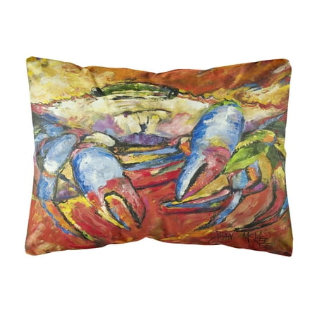 Blue Crab Red Canvas Fabric Decorative Pillow Walmart Com