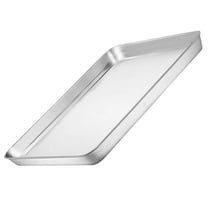 LEORX Kitchen Baking Cake Pan Stainless Steel Multifunctional Baking Tray Easy to Clean for Home Users 1Pack