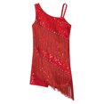 thumbnail image 3 of Sywiyi Girls Shiny Diamonds Tassel Fringe Latin Jazz Dance Dress Salsa Samba Rumba Cha Cha Tango Red 8, 3 of 5