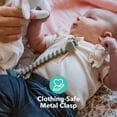 thumbnail image 3 of Carter's Child of Mine Baby Unisex Silicone Pacifier Clip, Grey, 3 of 8