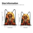 thumbnail image 2 of Sikiie Sunset Meditating Dog Drawstring Backpack Drawstring Bags, Draw String Back Bag for Sports, Gym, Travel, Swimming, Beach-Medium, 2 of 6