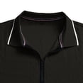 thumbnail image 6 of TOUMENY Men Sweater Zip Collared Long Sleeve Basic Slim Tops Fall Winter Solid Casual Knit Pullover Black XXXL, 6 of 7