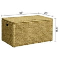 thumbnail image 2 of eHemco Heavy-duty Water Hyacinth Wicker Storage Trunk with Metal Frame, 36 by 20 by 18.5 Inches, Natural, 2 of 9