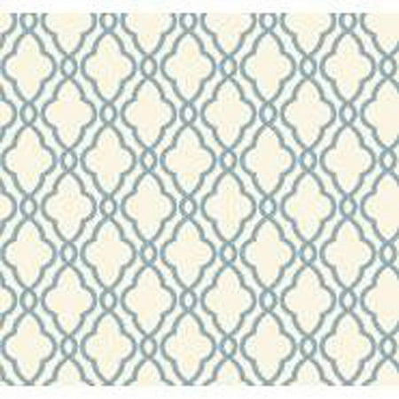 Waverly Classics Hampton Trellis Wallpaper, Delft Blue/Pure White